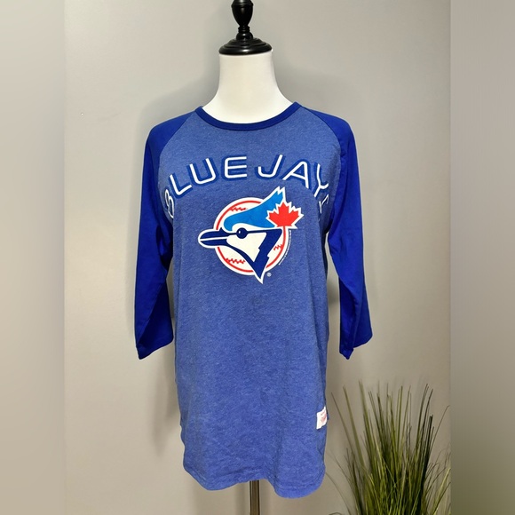 🐦Blue Jays🐦 Raglan 3/4 Sleeve Crew Neck Jersey Top. Baseball Tee - Picture 3 of 6
